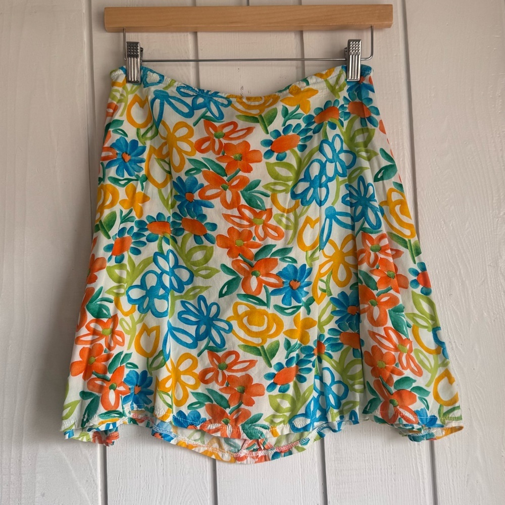 Vintage Moon Babies Retro Floral Mini Skirt